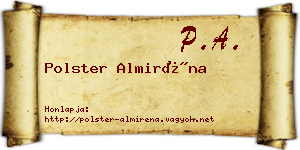 Polster Almiréna névjegykártya